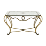 Neoclassical wrought iron and mirror coffee table 1940