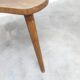 Tabouret tripode 1960 artisanal h43cm