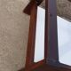 Vintage 1970s coffee table 137 cm wenge smoked glass  wicker basket
