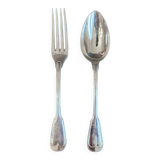24-piece silver-plated metal cutlery set "Deettjean 190" and their box - Filet de Coeur model - Ref 11