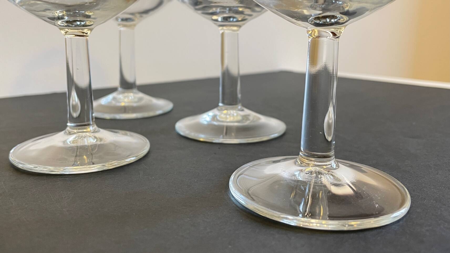 Duralex vintage champagne glasses