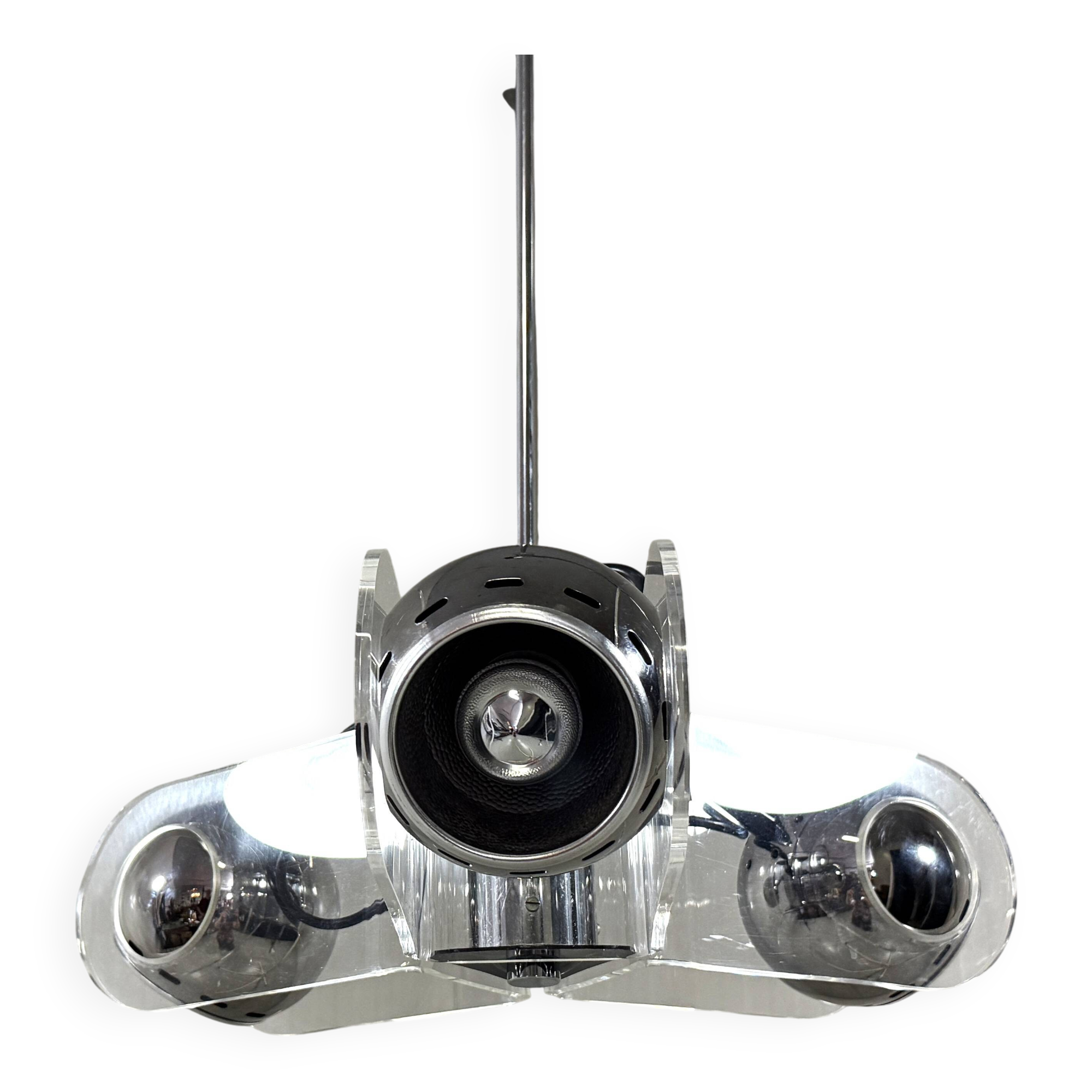 Gino Sarfatti style plexiglass hanging lamp 1970’s