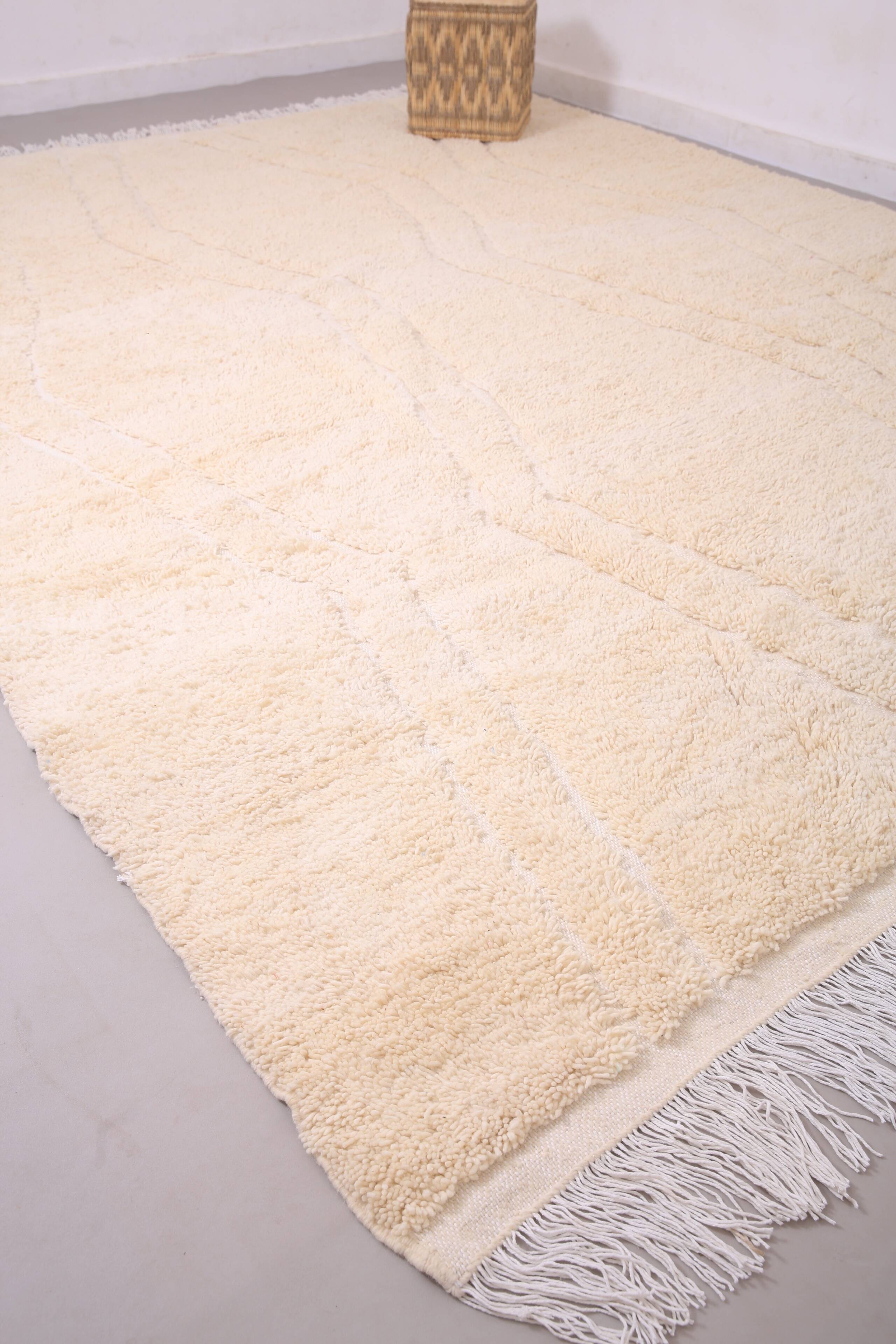 Beige Beni Ourain rug 290 x 360 cm - Moroccan Rug Handmade - Berber Rug