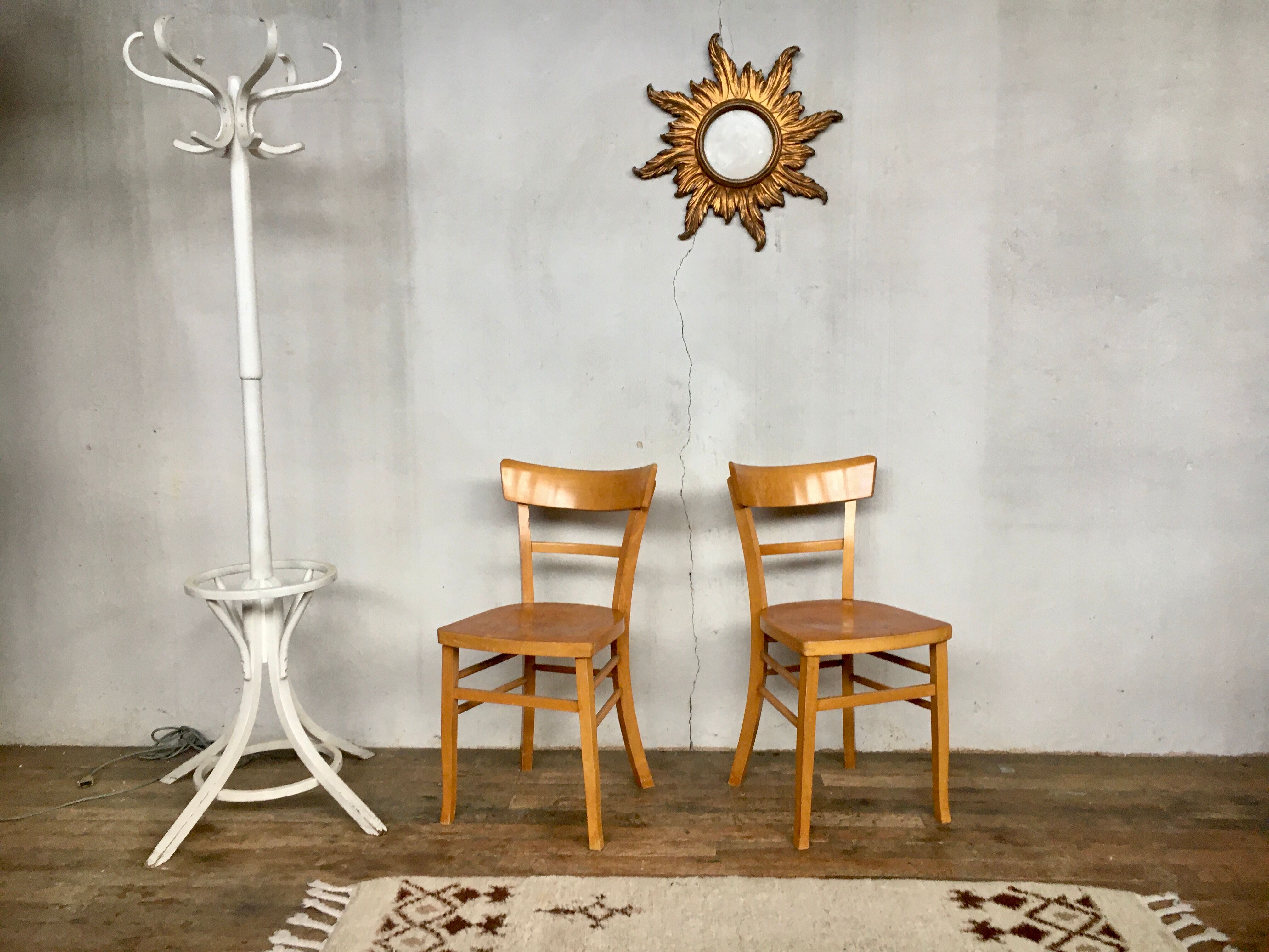 Pair of wooden chairs 1950
