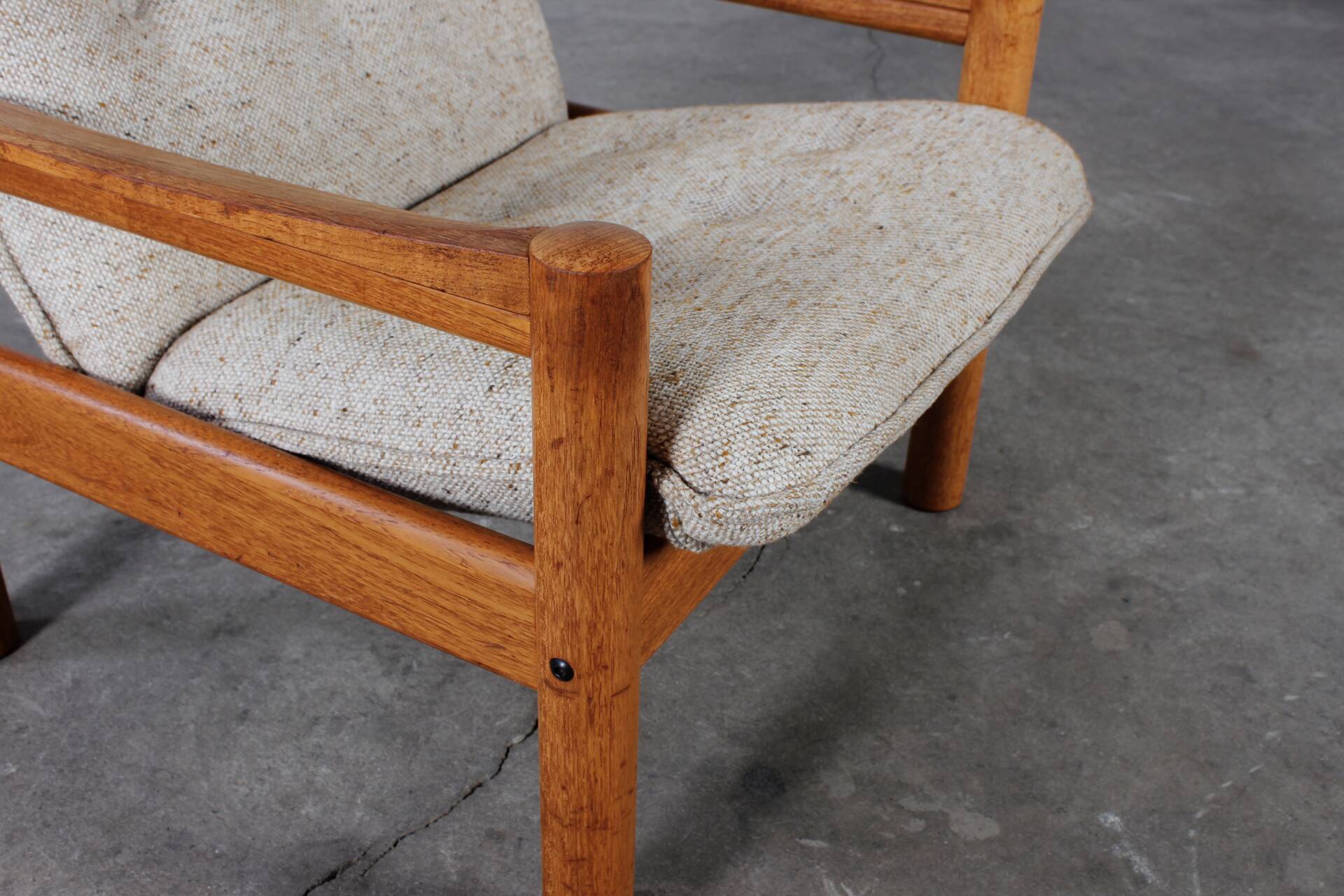 Vintage Teak Sessel Easy Chair dänisch Domino Møbler 60er 70er