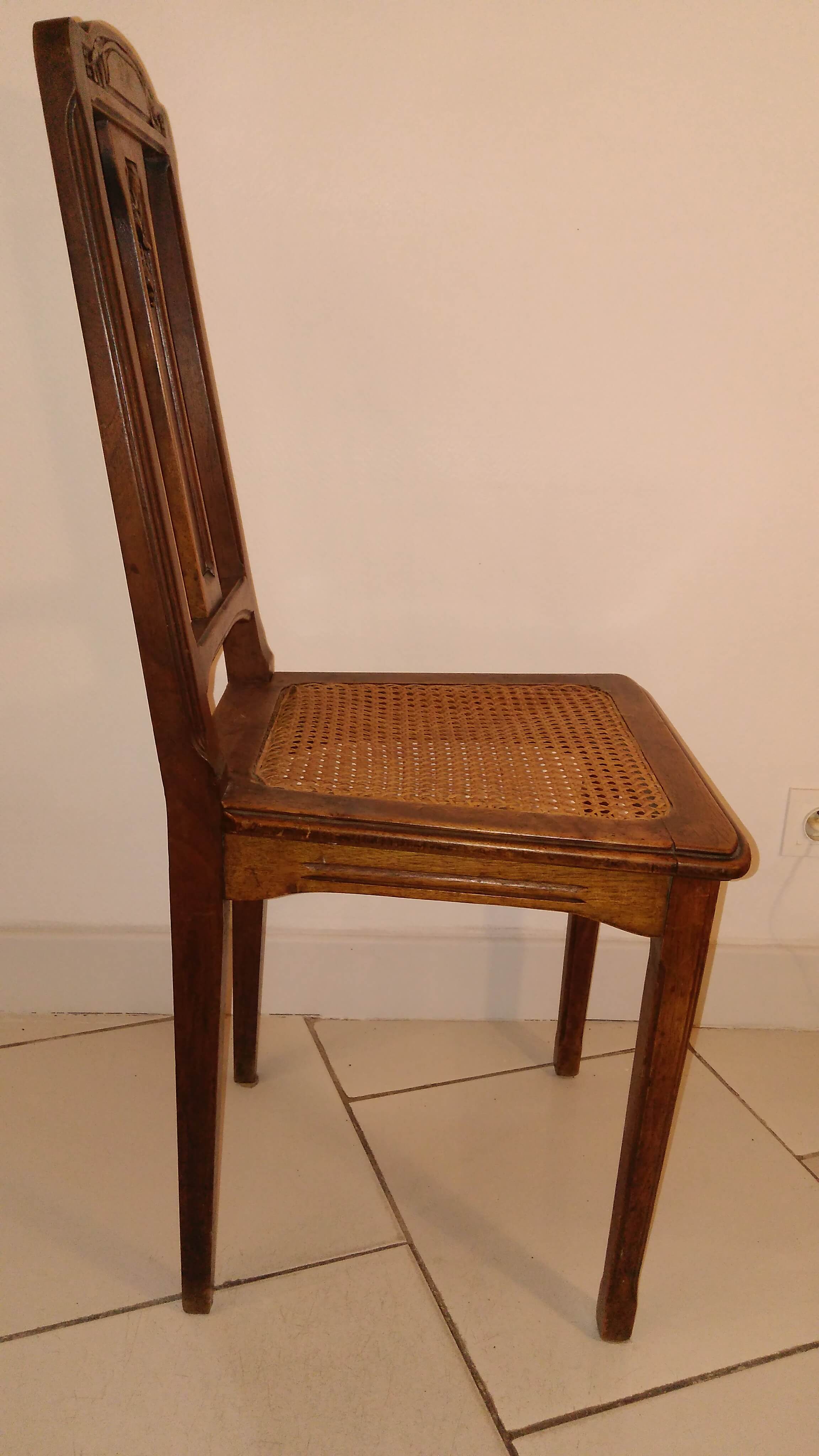 Caning Deco wood chairs