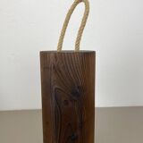 Grande lampe de table sculpturale et organique en bois de pin, attribuée à Temde Lights, Allemagne, années 1970