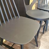 Series of 6 mismatched bistro chairs Baumann and Gizycko