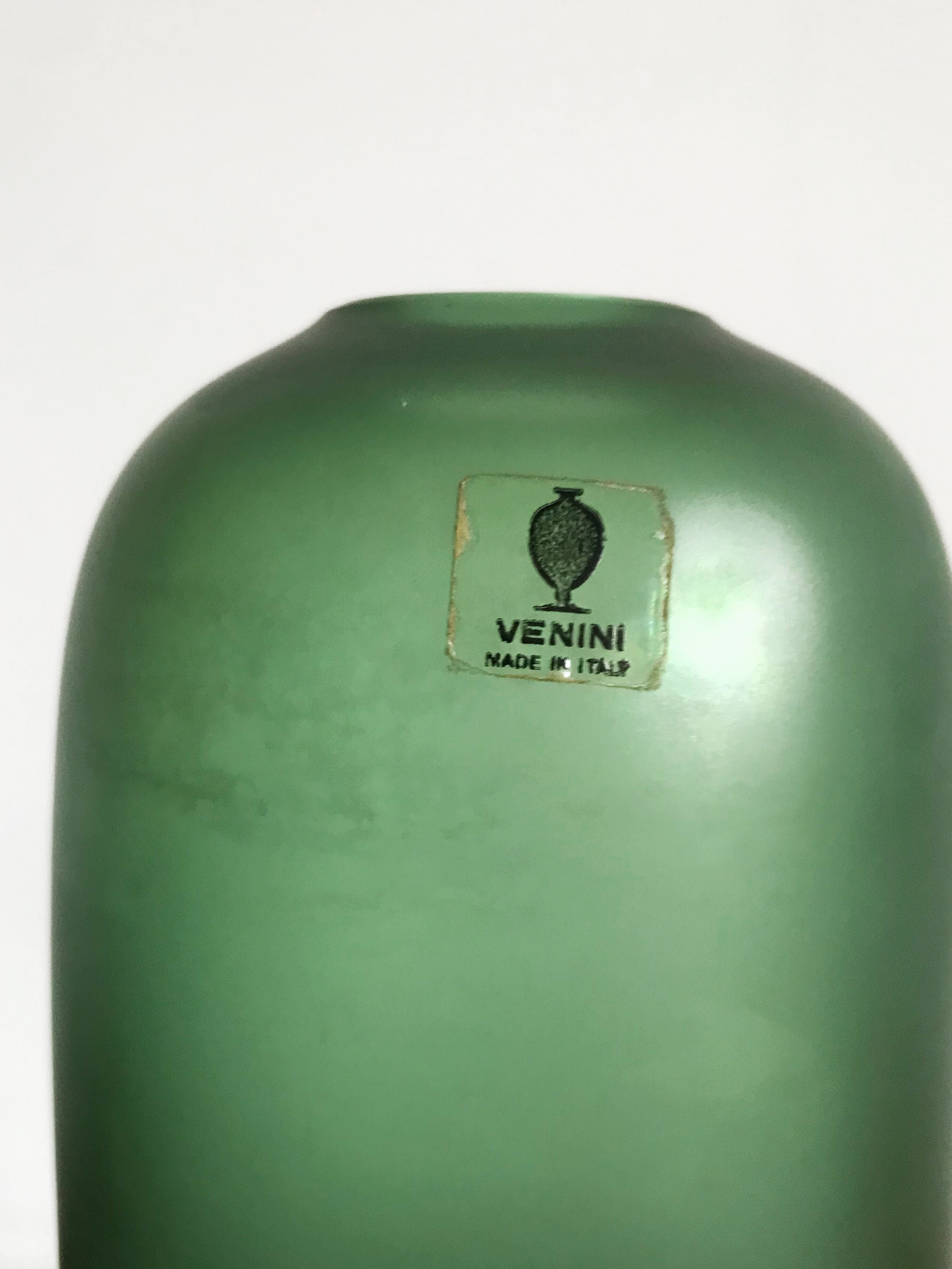 Venini Murano Italian glass bottle "Velati" serie 1981