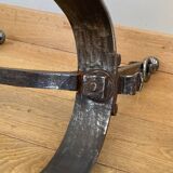 Large wrought iron andirons from the 18th century