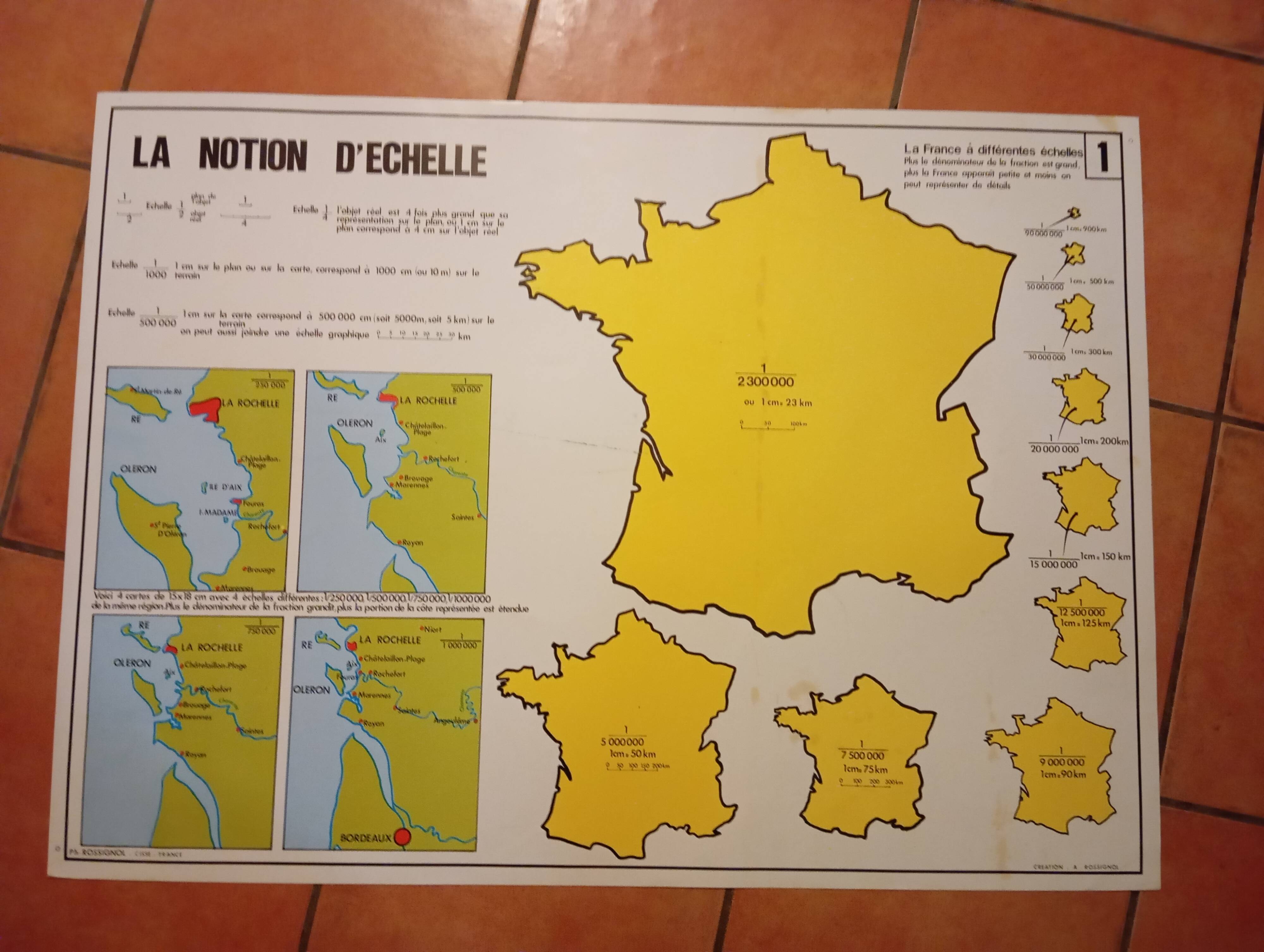 School map: the concept of scale n°1 / the earth the oceans n°2