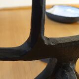 Brutalist wrought iron candlestick, 1960s
