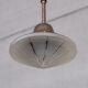 Small Antique Brass and Glass Pendant Light