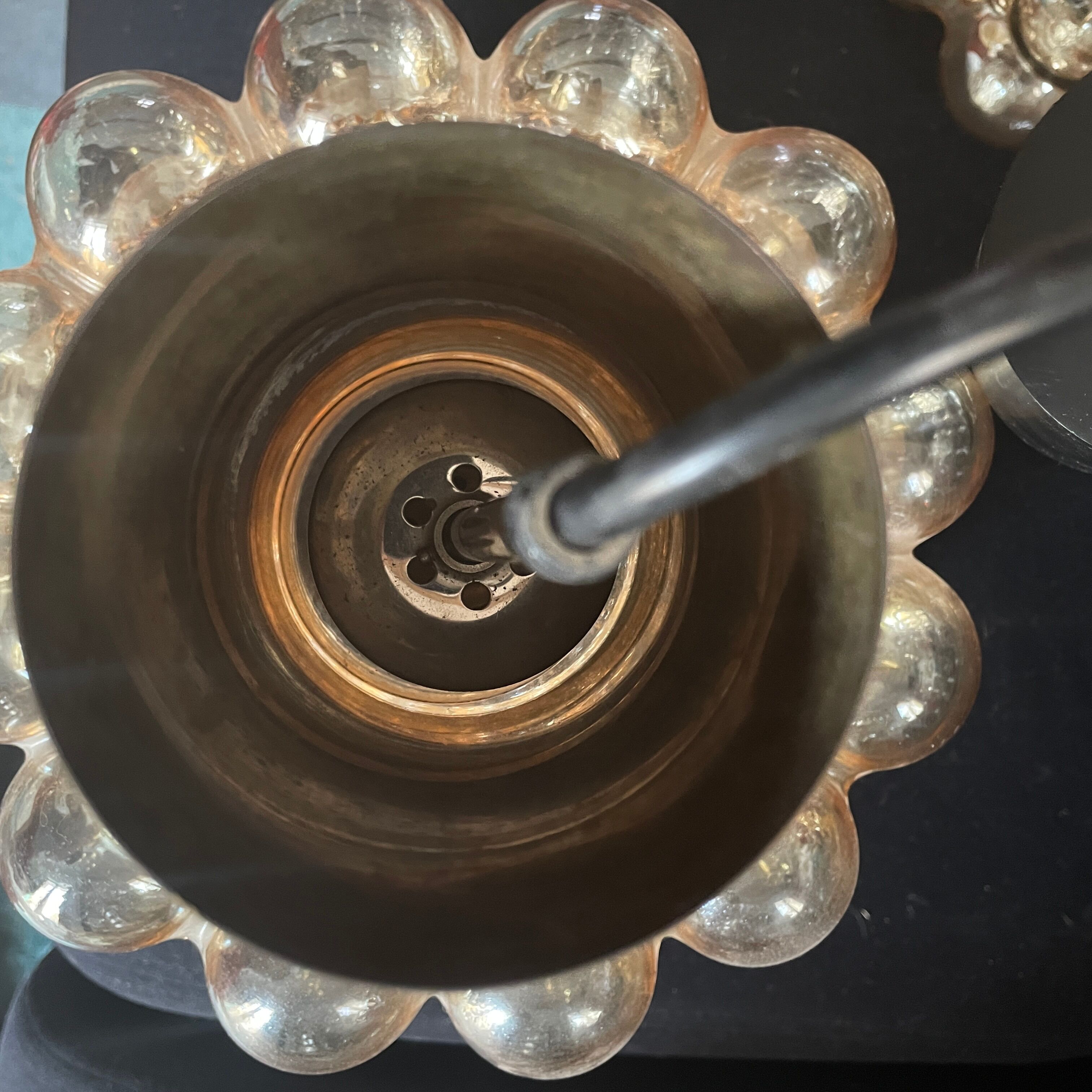 suspension bubble Helena Tynell Limburg glass lamp 1970 design