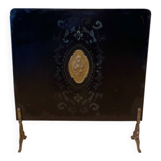 Pare feu de cheminée métal et d'époque.