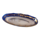 Blue and gold glass dish