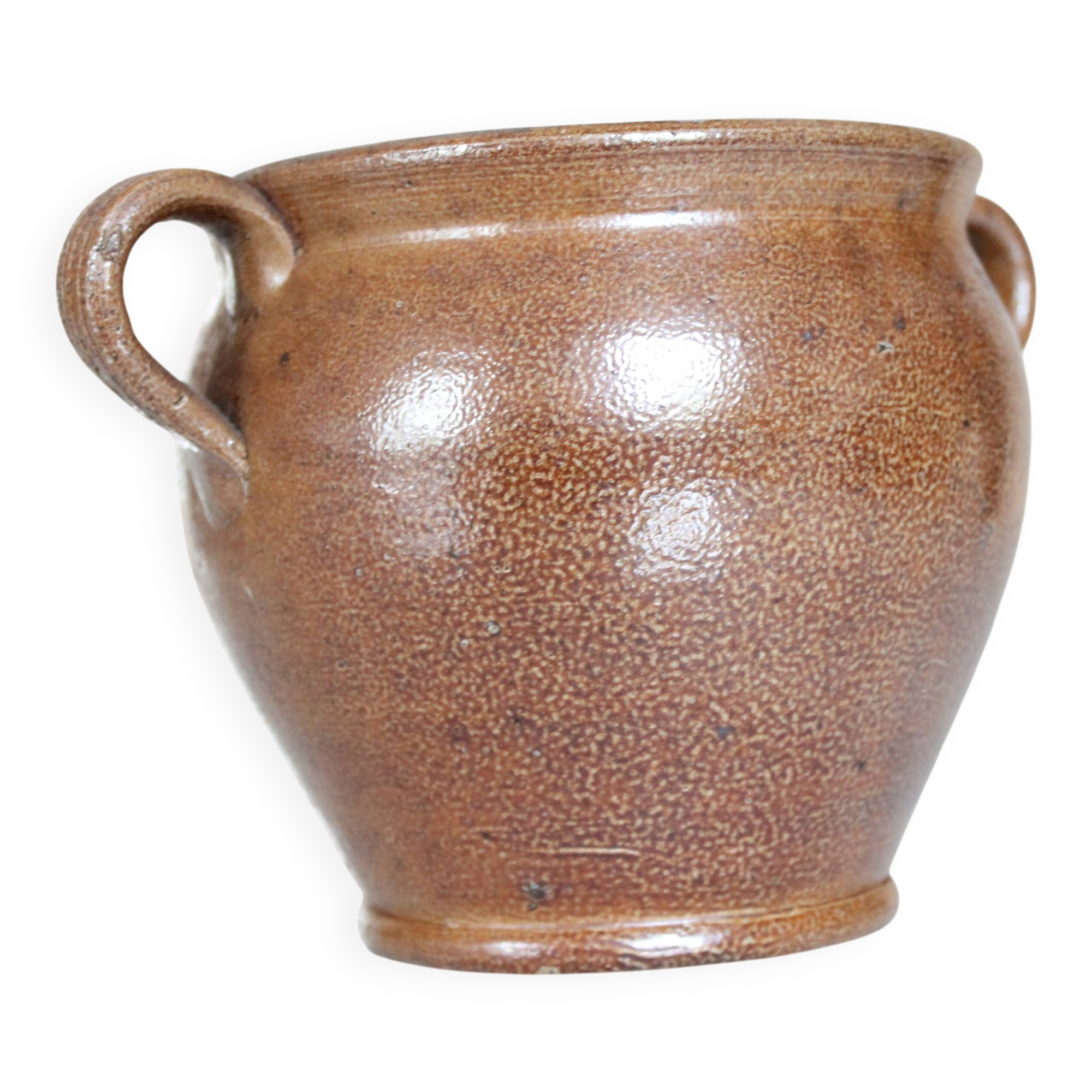 Glazed stoneware jar, antique ceramic