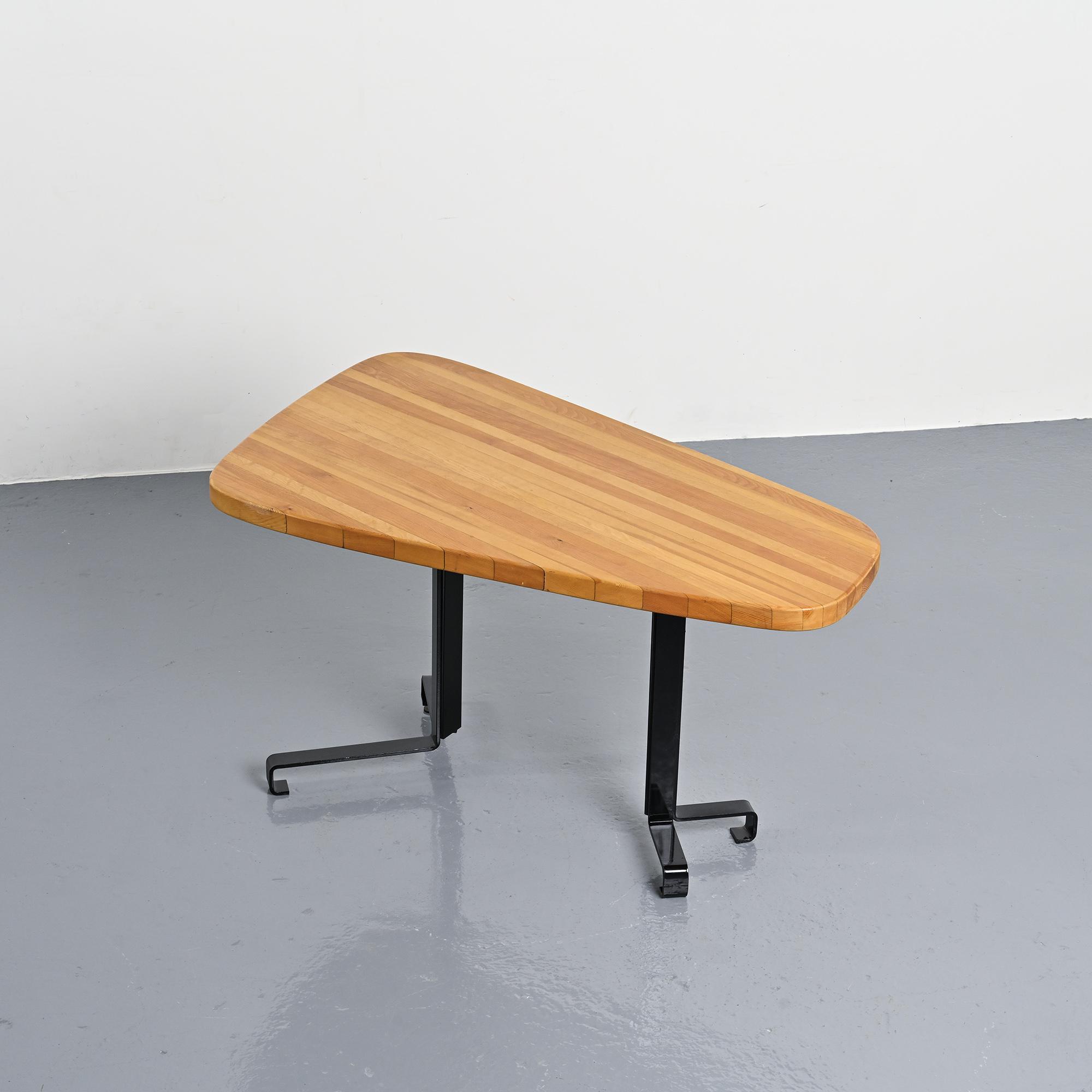 Free-form table by Charlotte Perriand, Les Arcs around 1986.