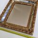Antique Venetian style mirror with beads, 27 x 32 cm