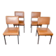 Set of 4 chairs model P60 by A. Philippon and J. Lecoq edited by Airborne.
