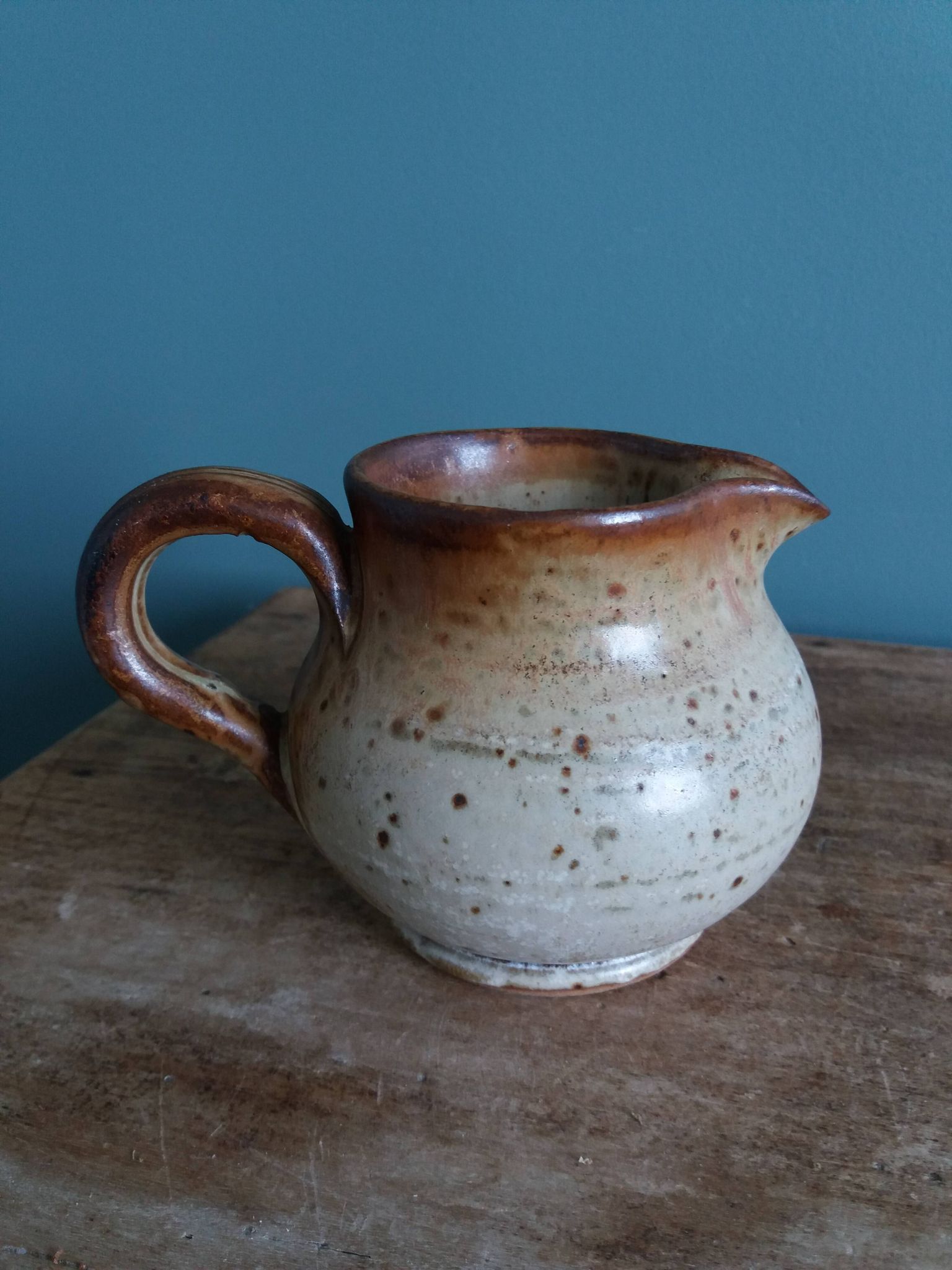 Milk jug, stoneware pitcher from Puisaye, Jean-Pierre Prud'homme