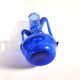 Miniature soliflore vase, antique blown glass in blue, craftsmanship from 1900.