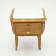 Pair of bedsides in sycamore brass mirror by Jean Pascaud 1940