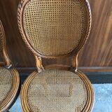 Duo of canned chairs