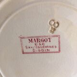 8 flat plates iron earth U&C Sarreguemines Digoin " Margot"