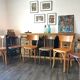 Baumann Stella and Luterma series of 6 mismatched bistro chairs
