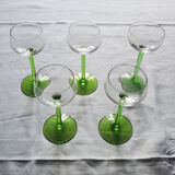 10 ancient white wine glasses from alsace
