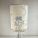 Solid glass lamp and dried flower lampshade from the 60s/70s