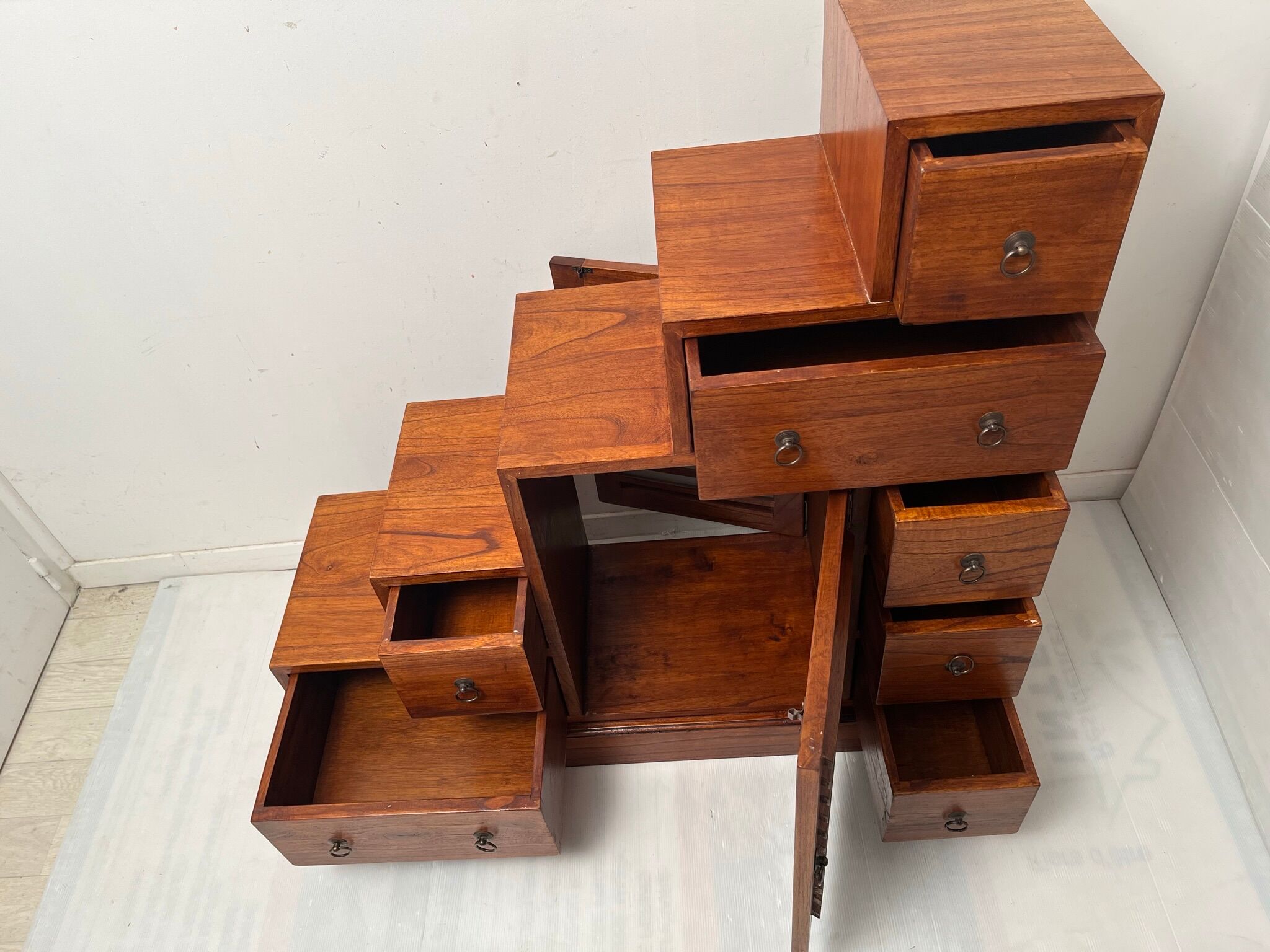 Staircase cabinet 1 door 7 drawers