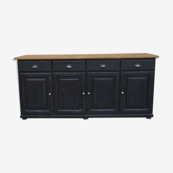 Low cabinet 4 doors and 4 drawers in fir