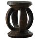 Antique wooden stool hand-carved by the Dogon people of Africa, Wabi-Sabi style, mid-20th century.