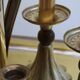 Pair of golden candle holders