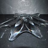 Baccarat splash star pocket bowl in molded crystal design 1950-1960