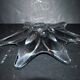 Baccarat splash star pocket bowl in molded crystal design 1950-1960