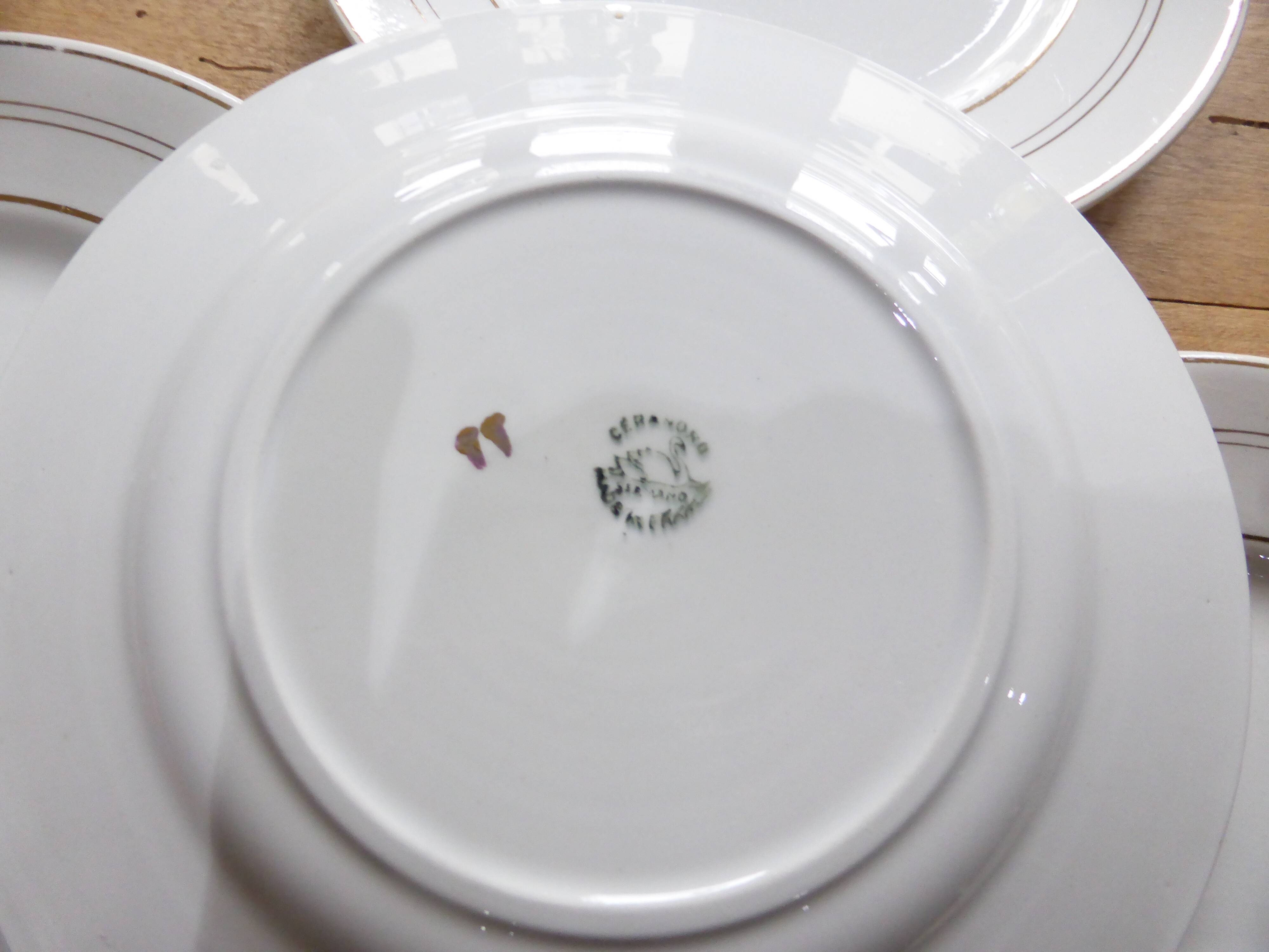 4 dessert plates in porcelain from St Amand 191105