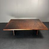 Table basse japonaise wabi sabi en bambou par Axel Vervoordt, Belgique 1980