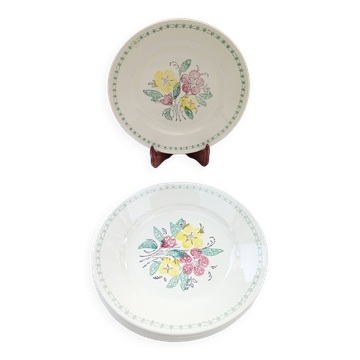 6 old flat plates