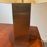 Lampe de table avec pied en alu brossé vintage roche Bobois