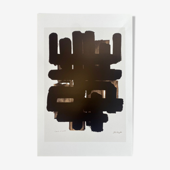 Pierre Soulages - poster after lithograph #3, 2020