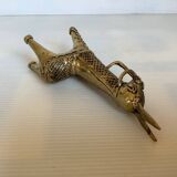 Zoomorphic brass ring ring