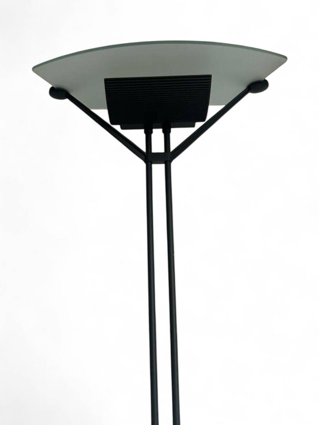 Black halogen floor lamp – design by Sigheaki Asahara, circa 1980