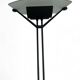 Black halogen floor lamp – design by Sigheaki Asahara, circa 1980