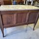 commode en bois de rose 2 tiroirs plateau marbre