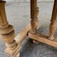 Henri II dining table stripped in solid oak from the 19th century.