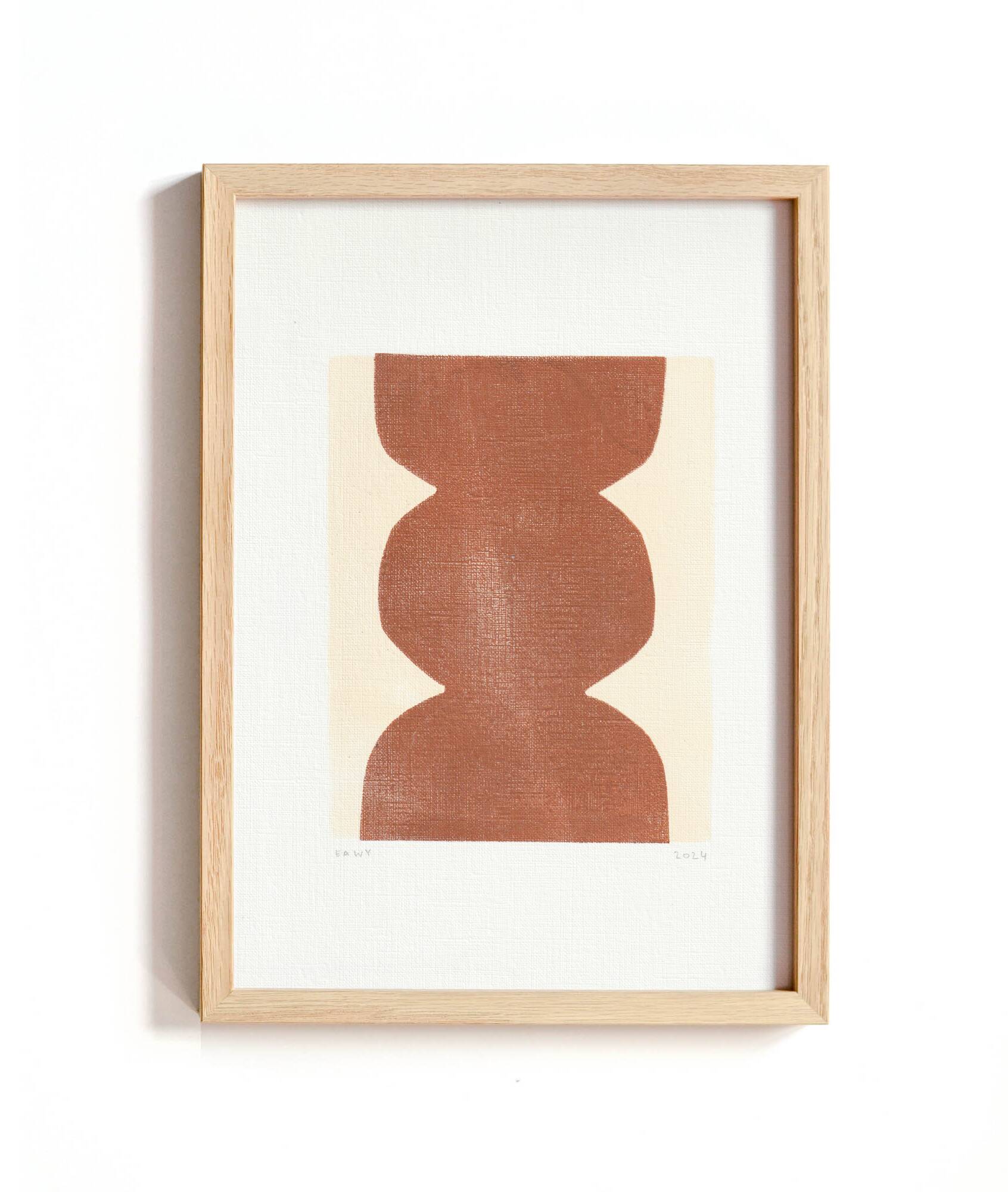 collection of 5 abstract paintings and collages on paper signed eawy