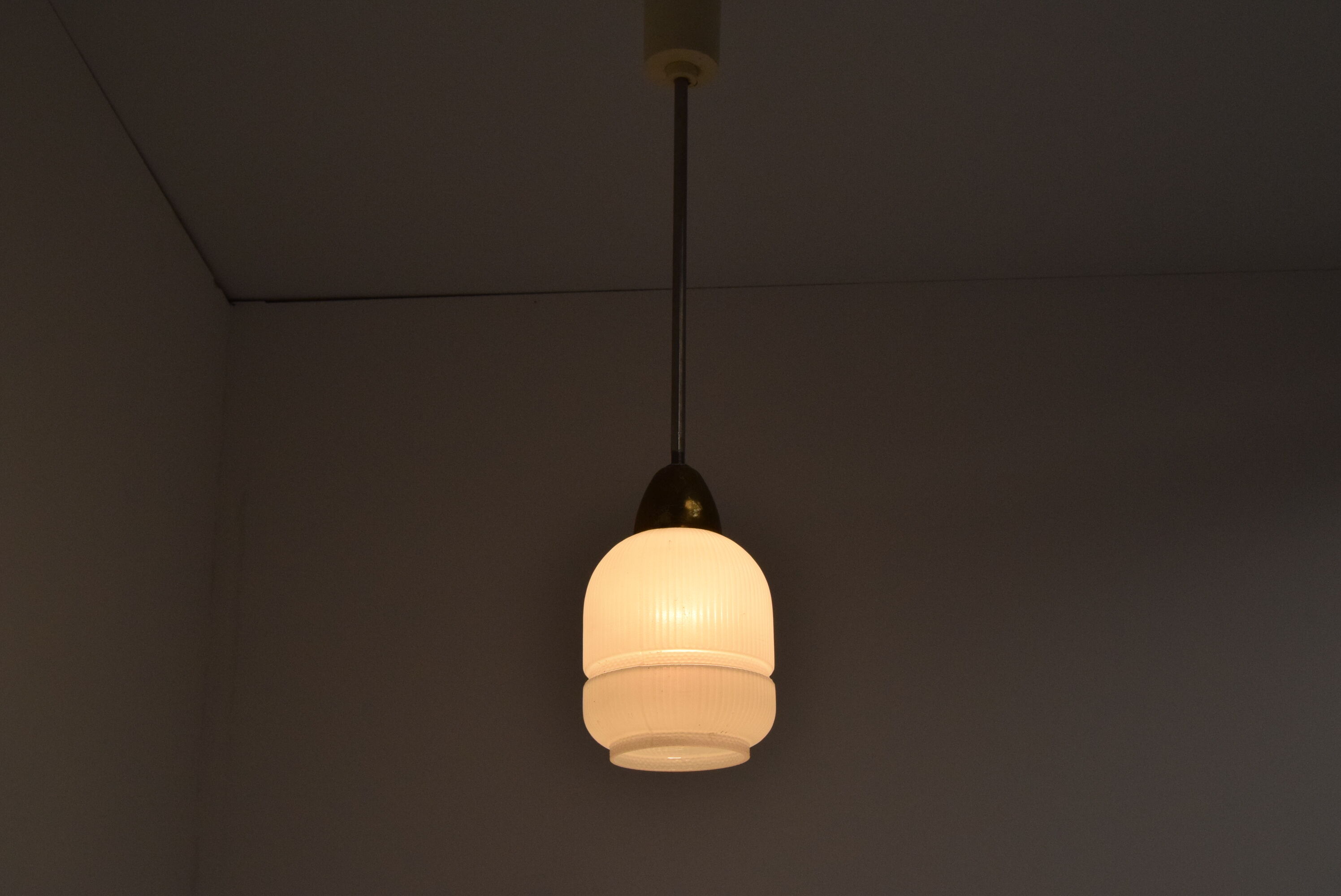 Mid-century Glass Pendant,1970's.